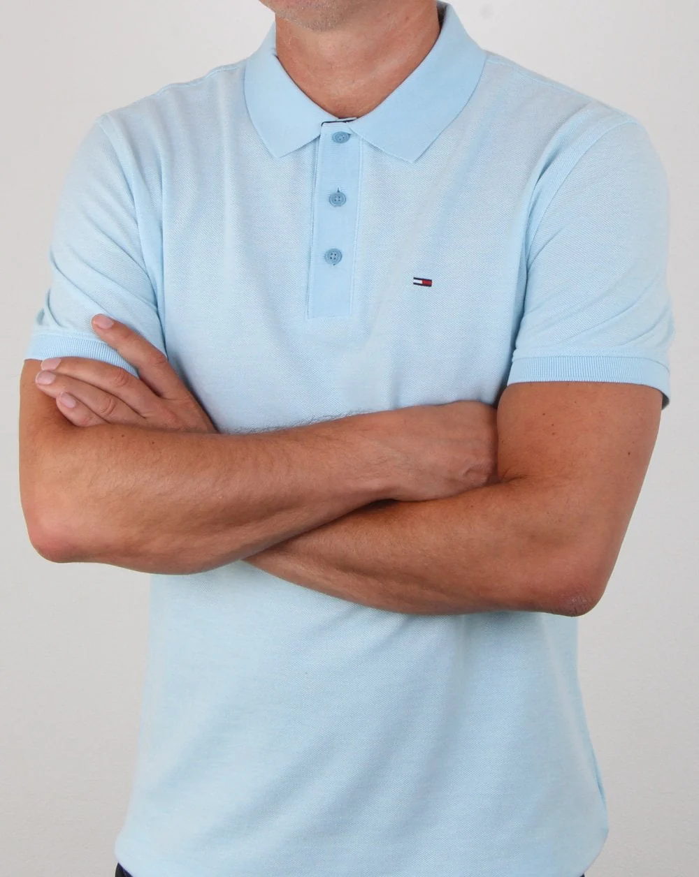 Tommy Hilfiger Oxford Polo Sky Blue - Image 3