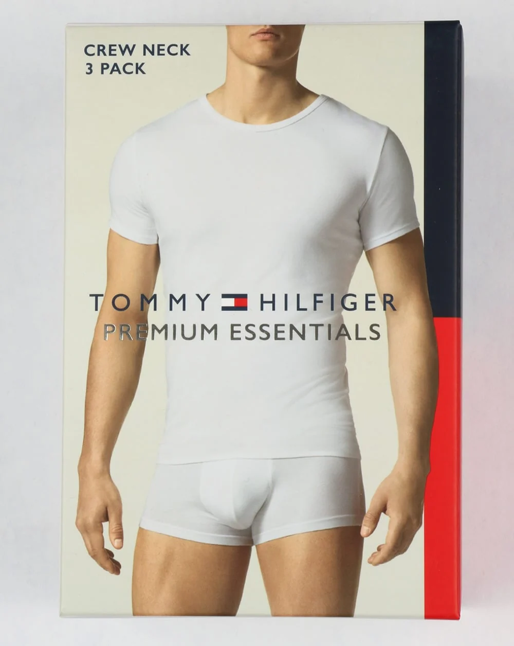 Tommy Hilfiger Premium Essentials 3 Pack T Shirts Black/White/Grey - Image 3