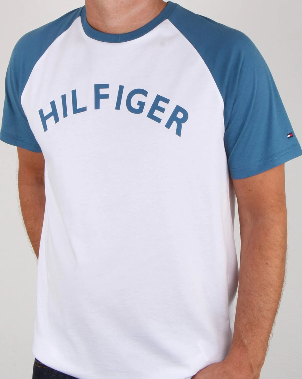 Tommy Hilfiger Raglan Logo T Shirt Blue