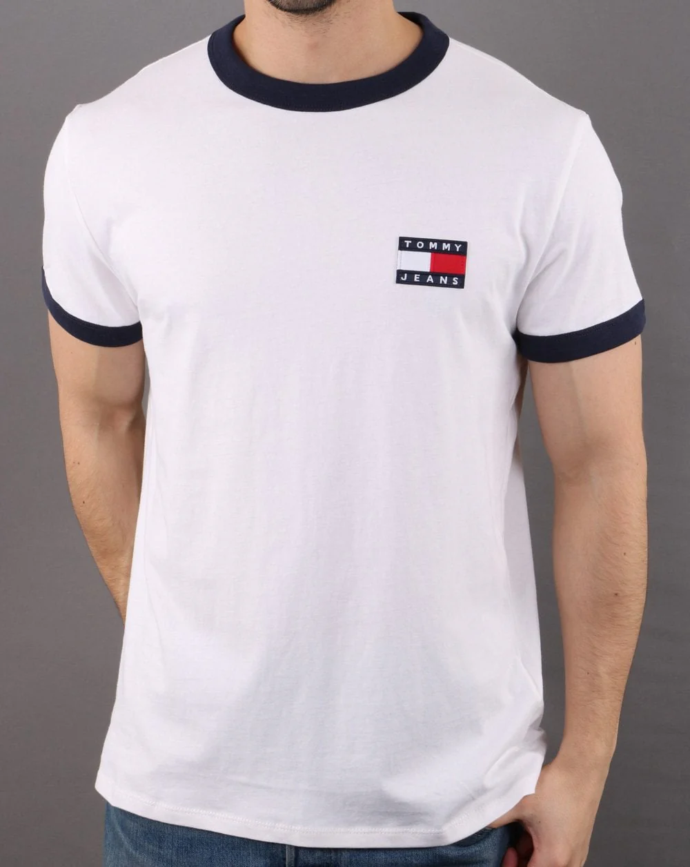Tommy Hilfiger Ringer T-shirt White - Image 3