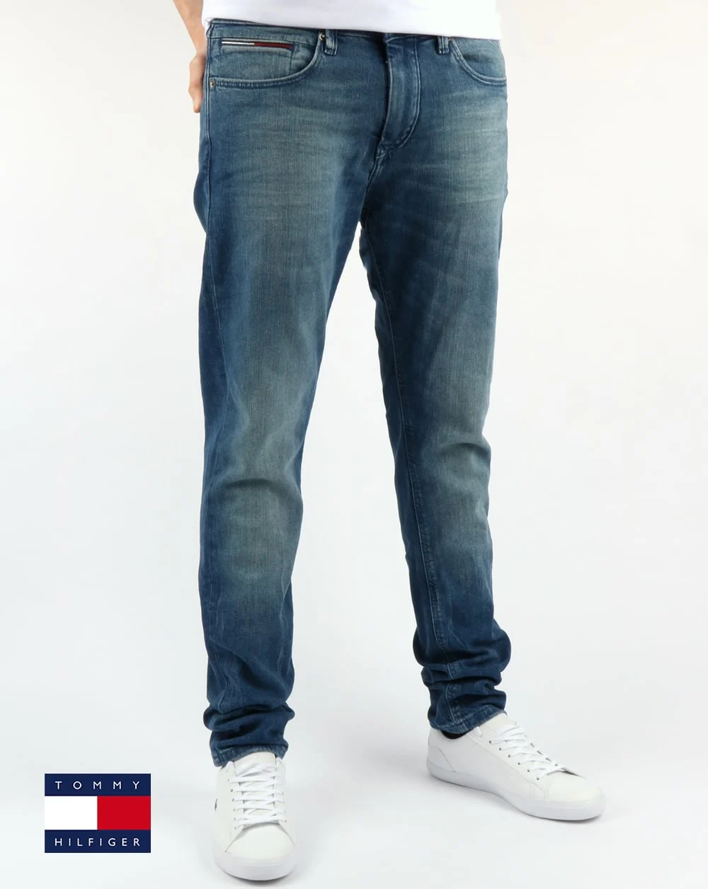Tommy Hilfiger Steve Slim Tapered Fit Jeans Berry Mid Blue Comfort