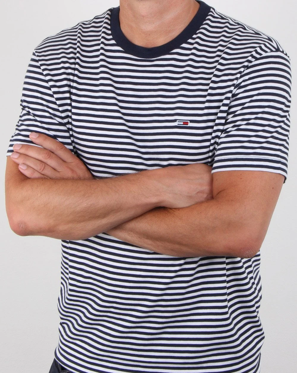 Tommy Hilfiger Stripe Tee Navy Blue - Image 3
