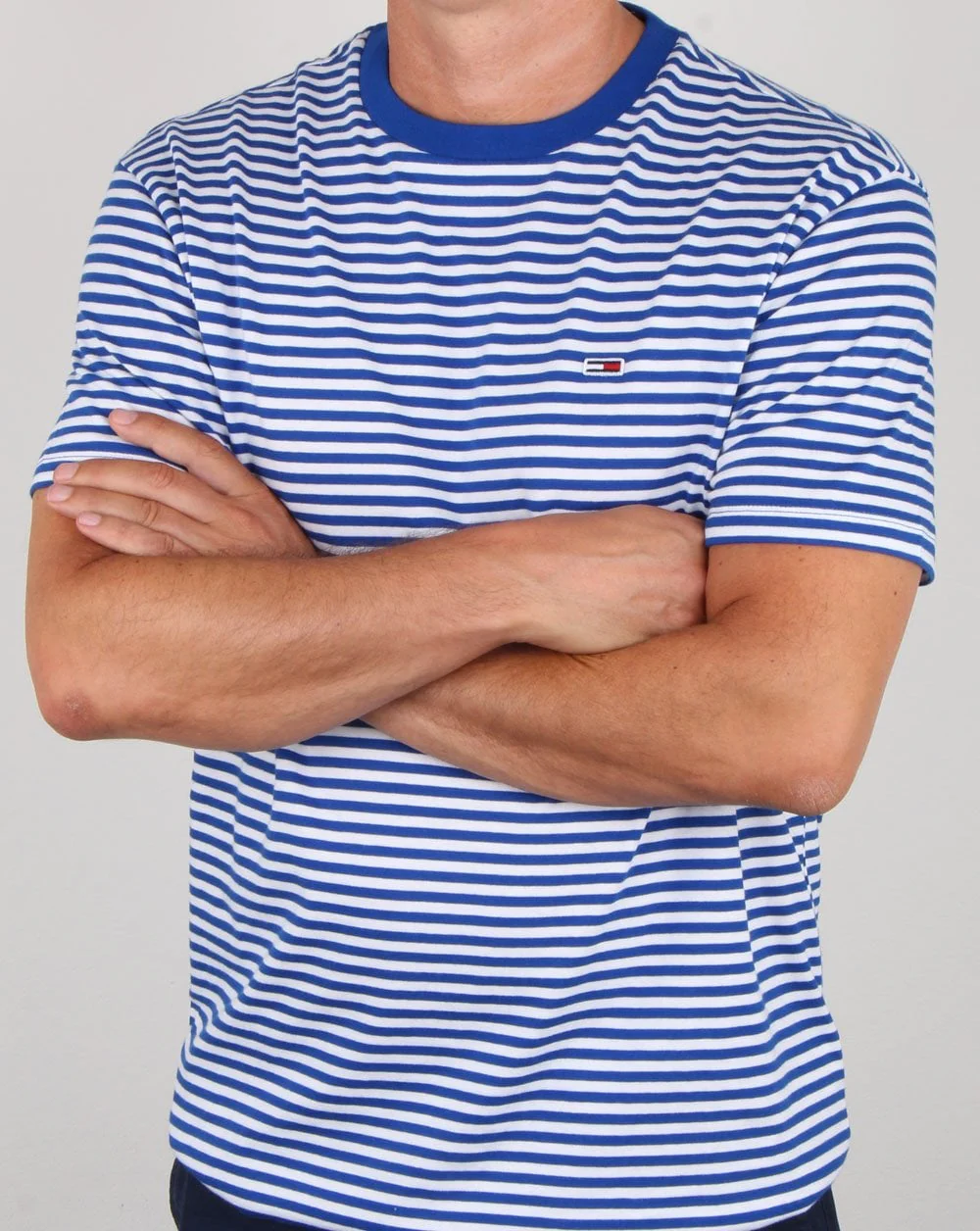 Tommy Hilfiger Stripe Tee Royal Blue - Image 2
