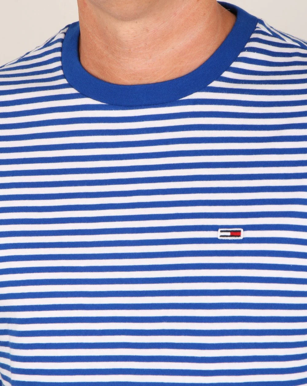 Tommy Hilfiger Stripe Tee Royal Blue - Image 3