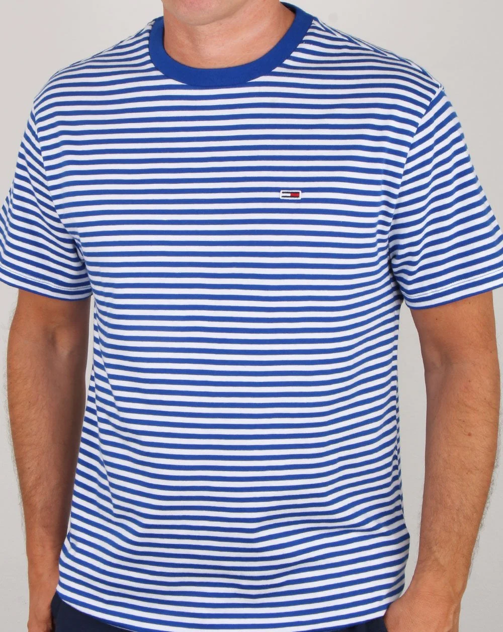 Tommy Hilfiger Stripe Tee Royal Blue - Image 4