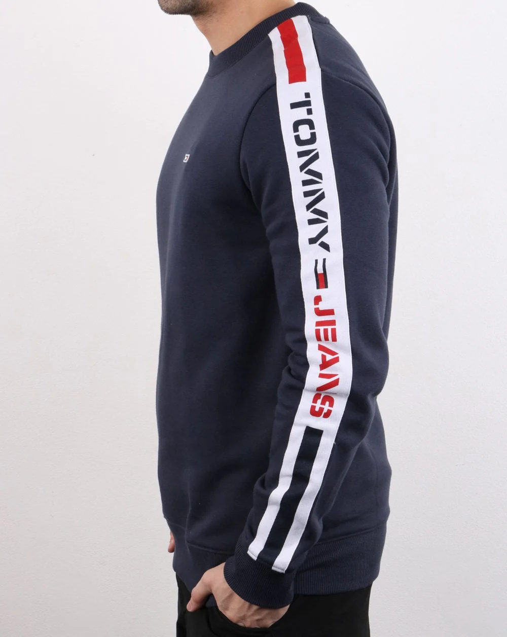 Tommy Hilfiger Tape Sweatshirt Navy - Image 4