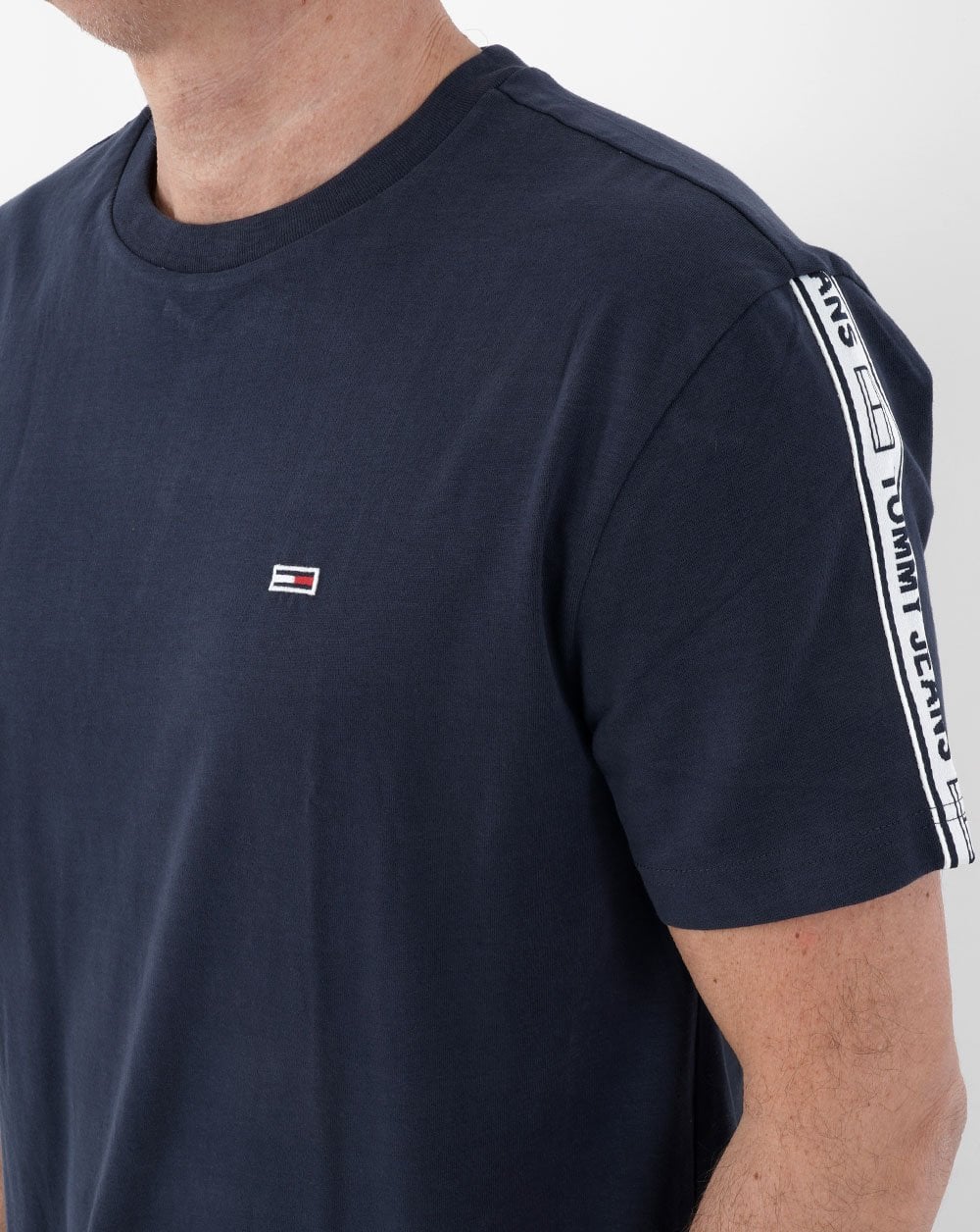 Tommy Hilfiger Tape T Shirt Twilight Navy - Image 2