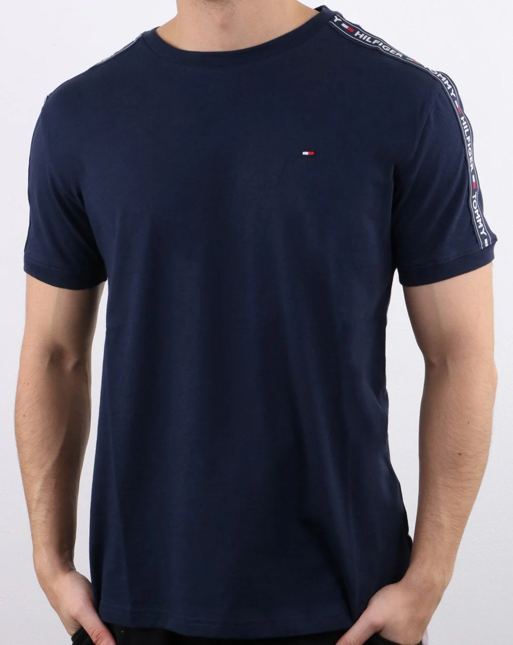 Tommy Hilfiger Taping T Shirt Navy - Image 2