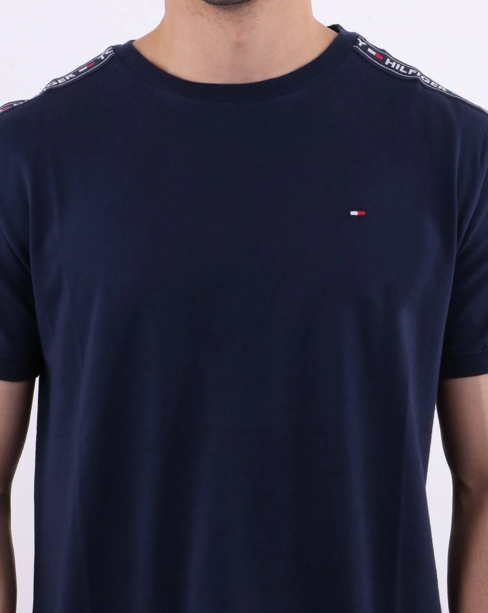 Tommy Hilfiger Taping T Shirt Navy - Image 5