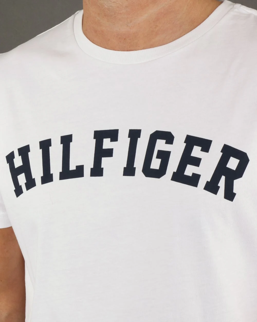 Tommy Hilfiger Text Logo T Shirt White - Image 2