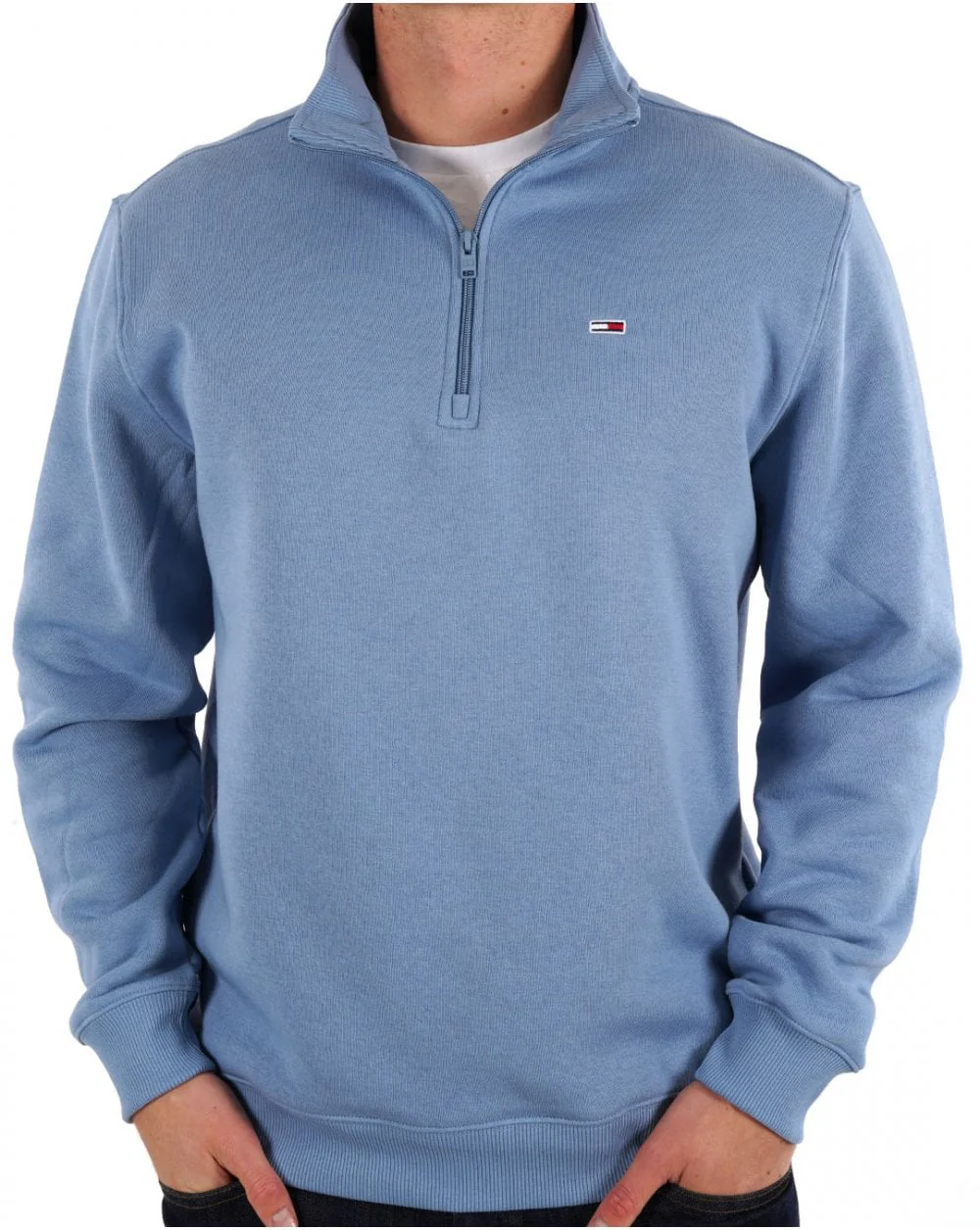 Tommy Jeans 1/4 Zip Neck Sweat Colorado Blue