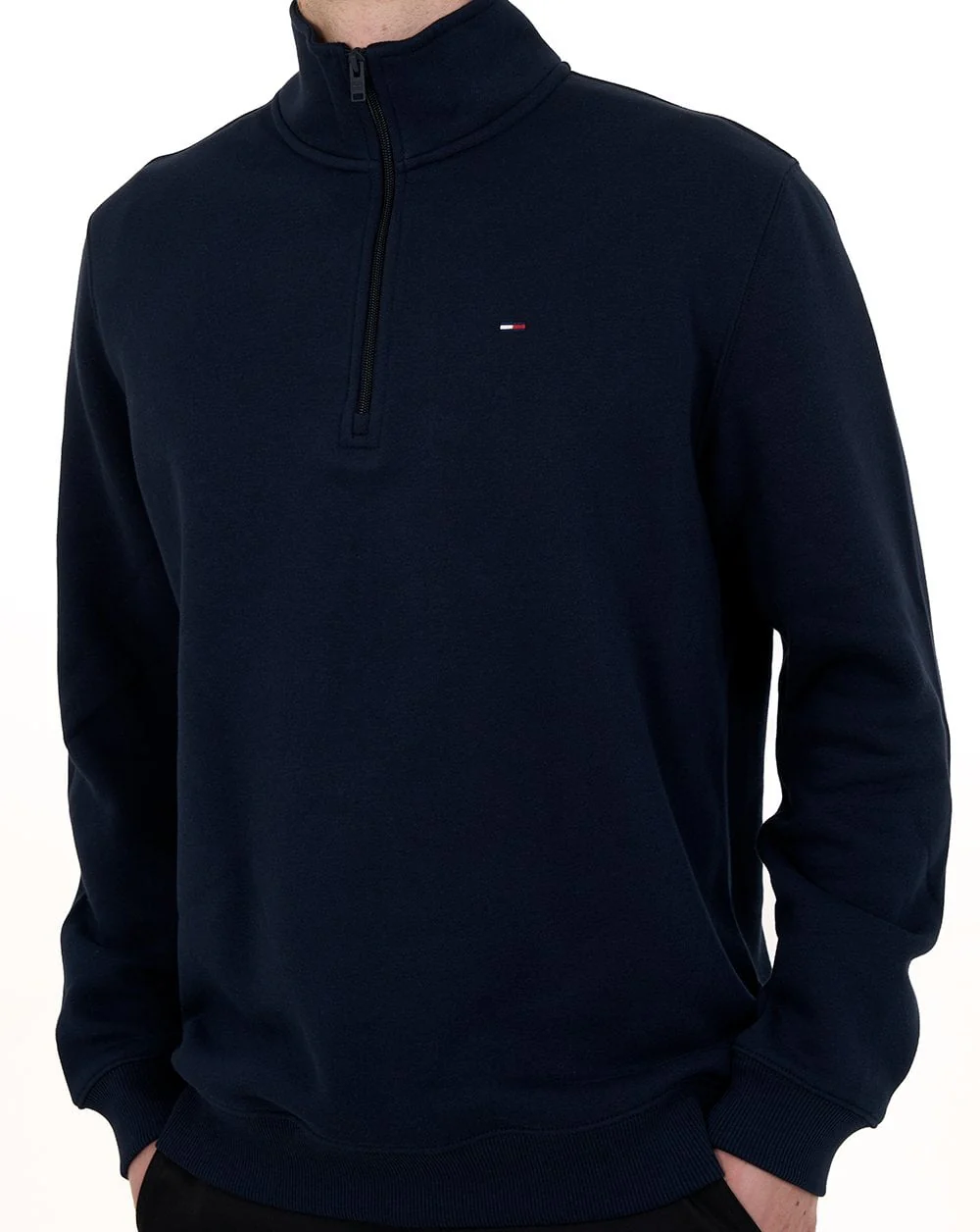 Tommy Jeans 1/4 Zip Sweater Dark Navy - Image 2