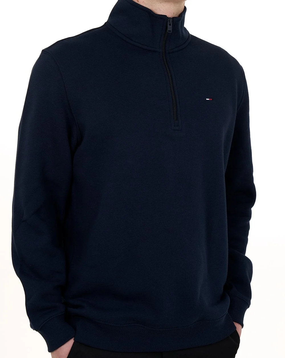 Tommy Jeans 1/4 Zip Sweater Dark Navy - Image 3