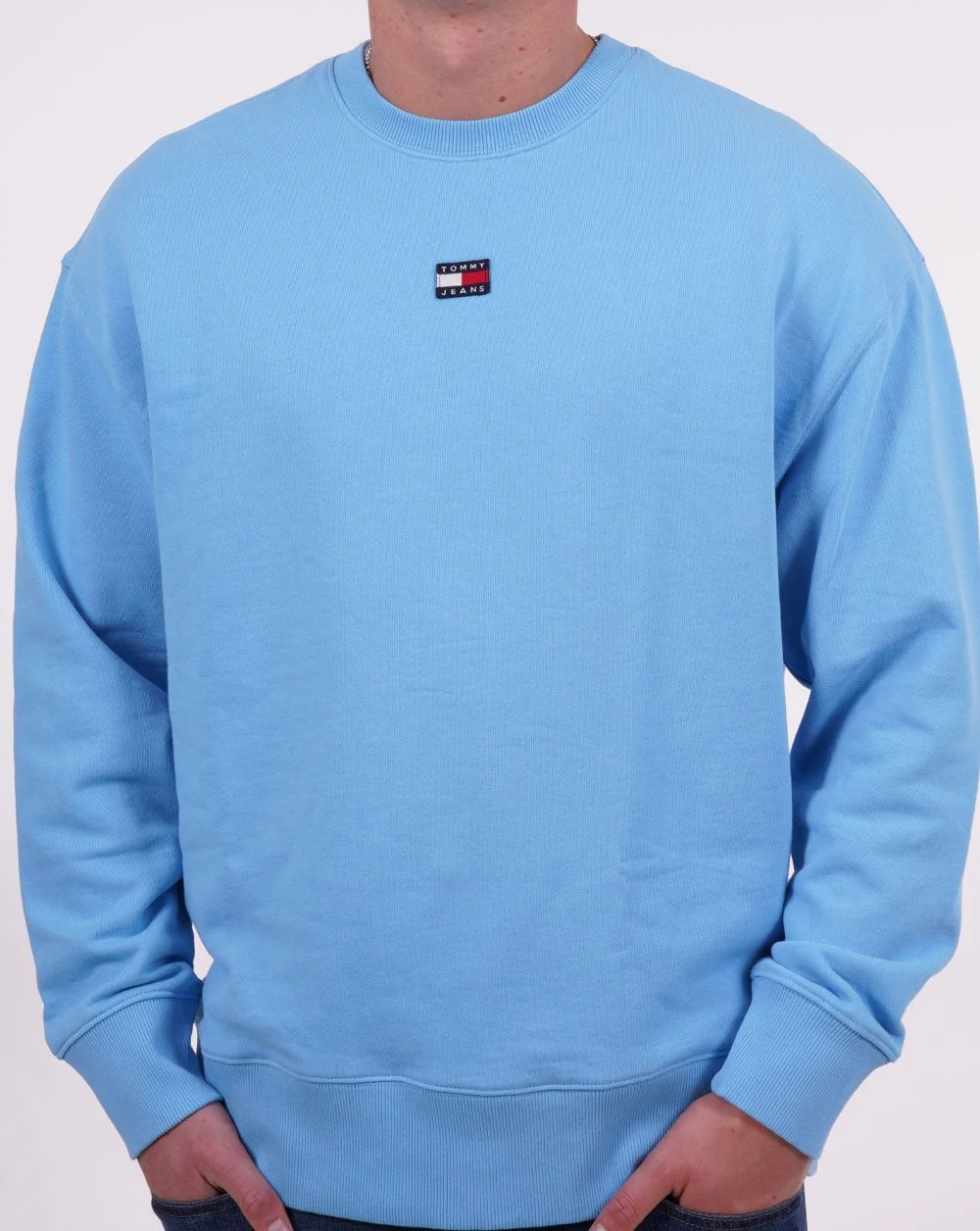 Tommy Jeans Badge Sweatshirt Sky Blue - Image 3