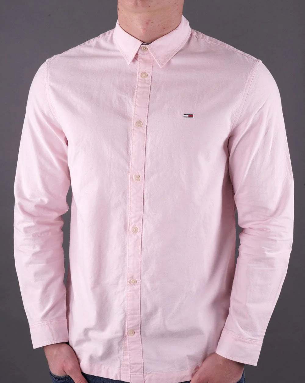 Tommy Jeans Classic Oxford Shirt Pink - Image 3