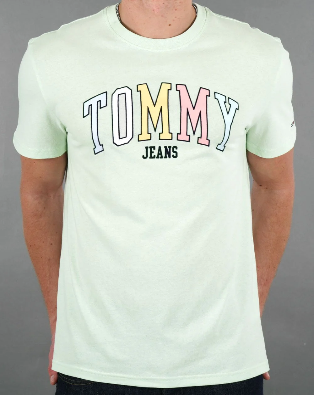 Tommy Jeans College Logo T-shirt Mint Green - Image 2