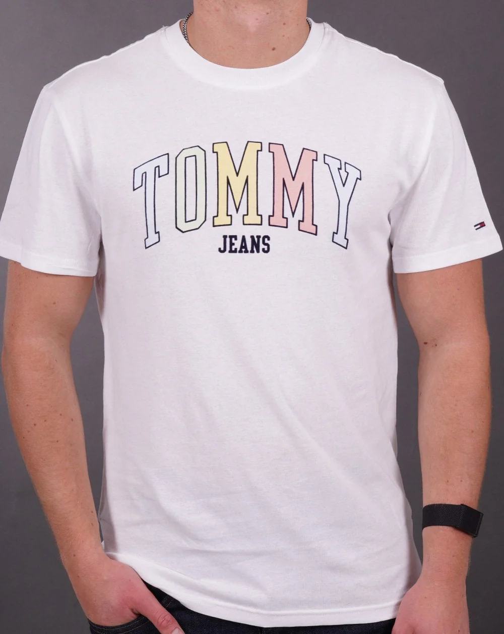 Tommy Jeans College Logo T-shirt White