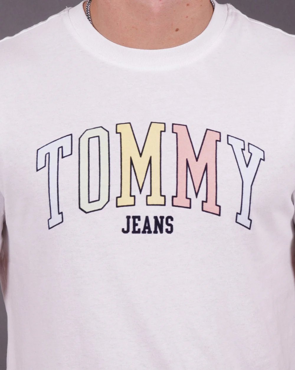 Tommy Jeans College Logo T-shirt White - Image 2