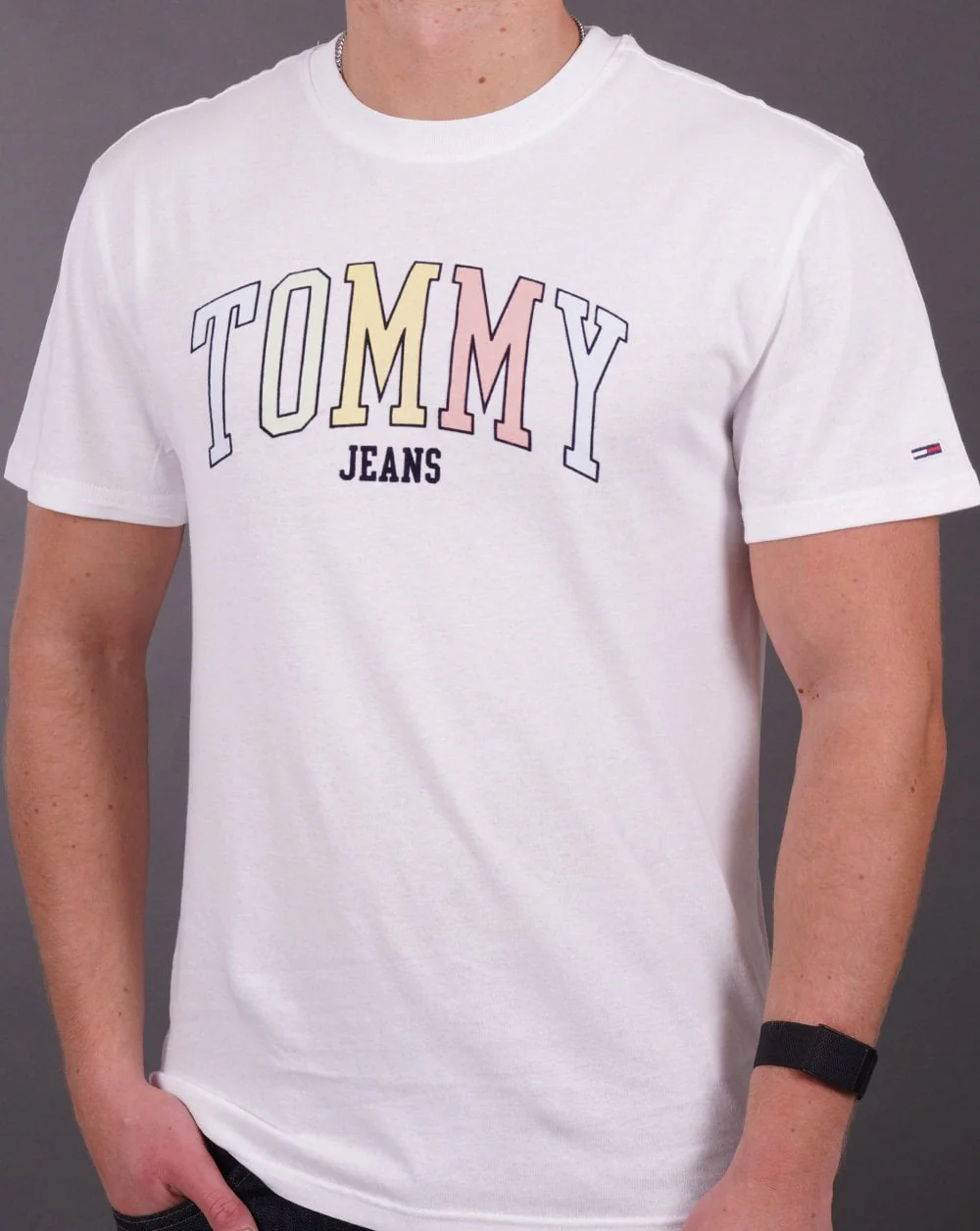 Tommy Jeans College Logo T-shirt White - Image 3