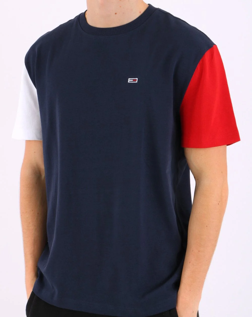 Tommy Jeans Contrast T Shirt Navy/Red/White