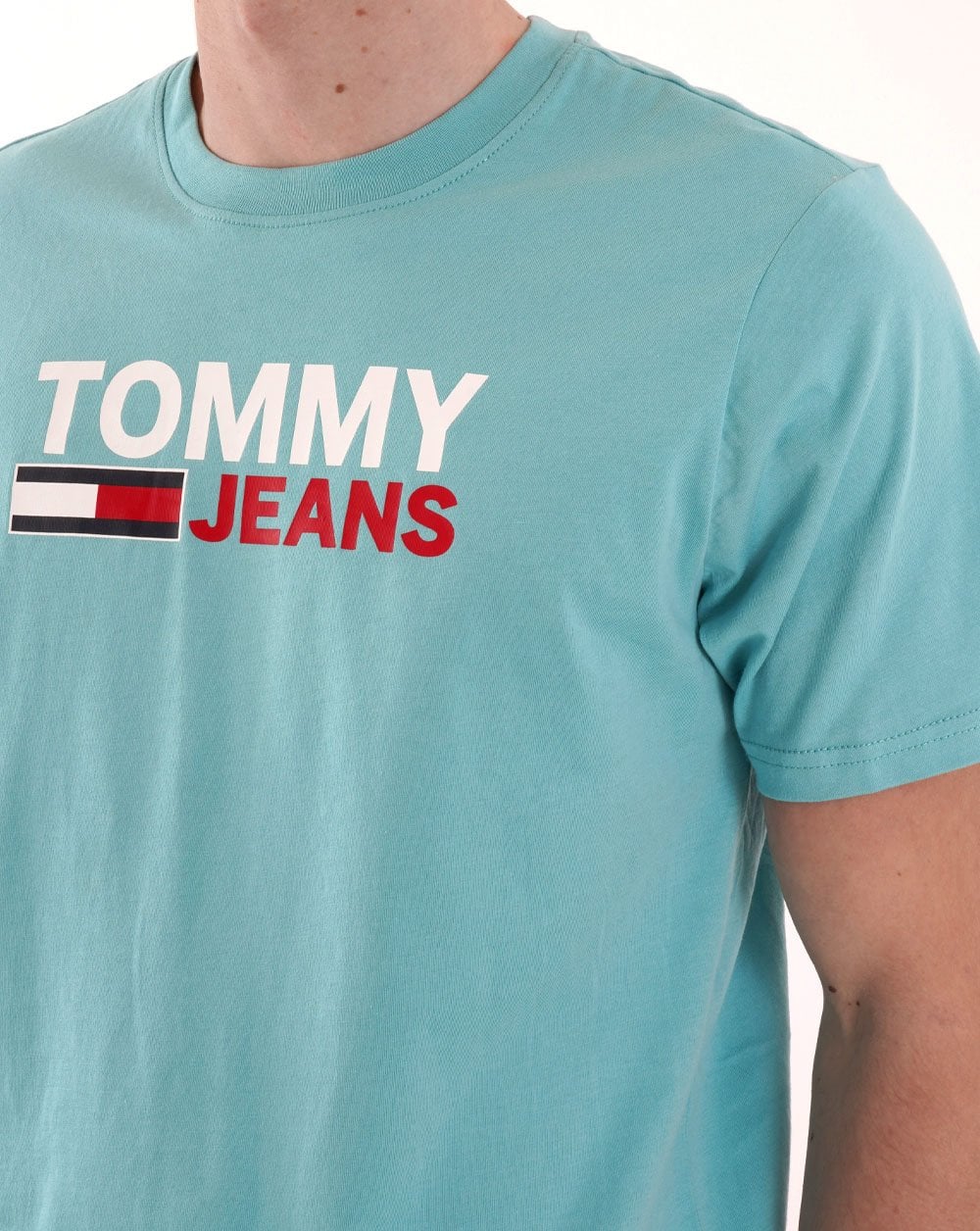 Tommy Jeans Corp Logo T Shirt Blue - Image 2