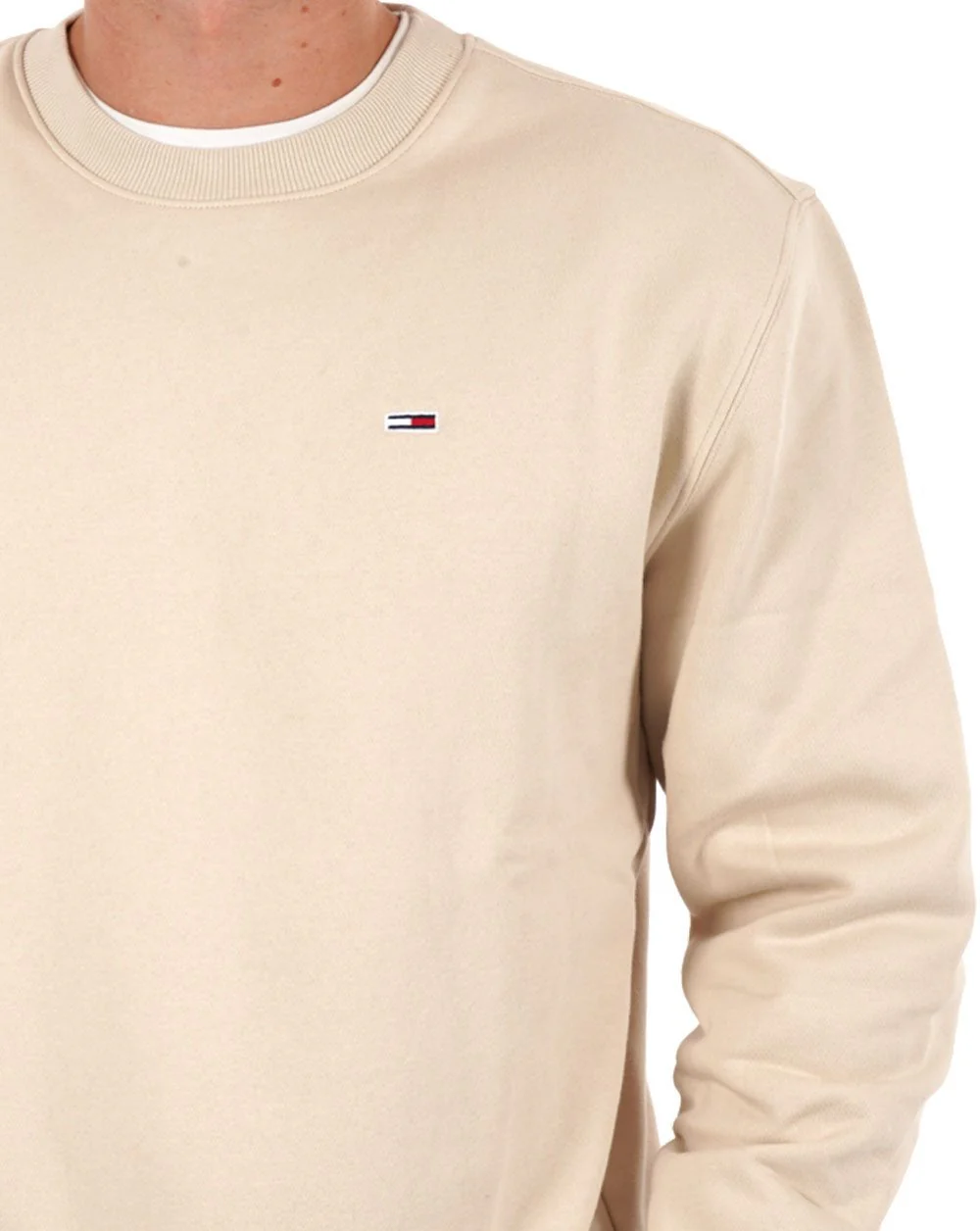 Tommy Jeans Crew Neck Sweatshirt Stone - Image 2