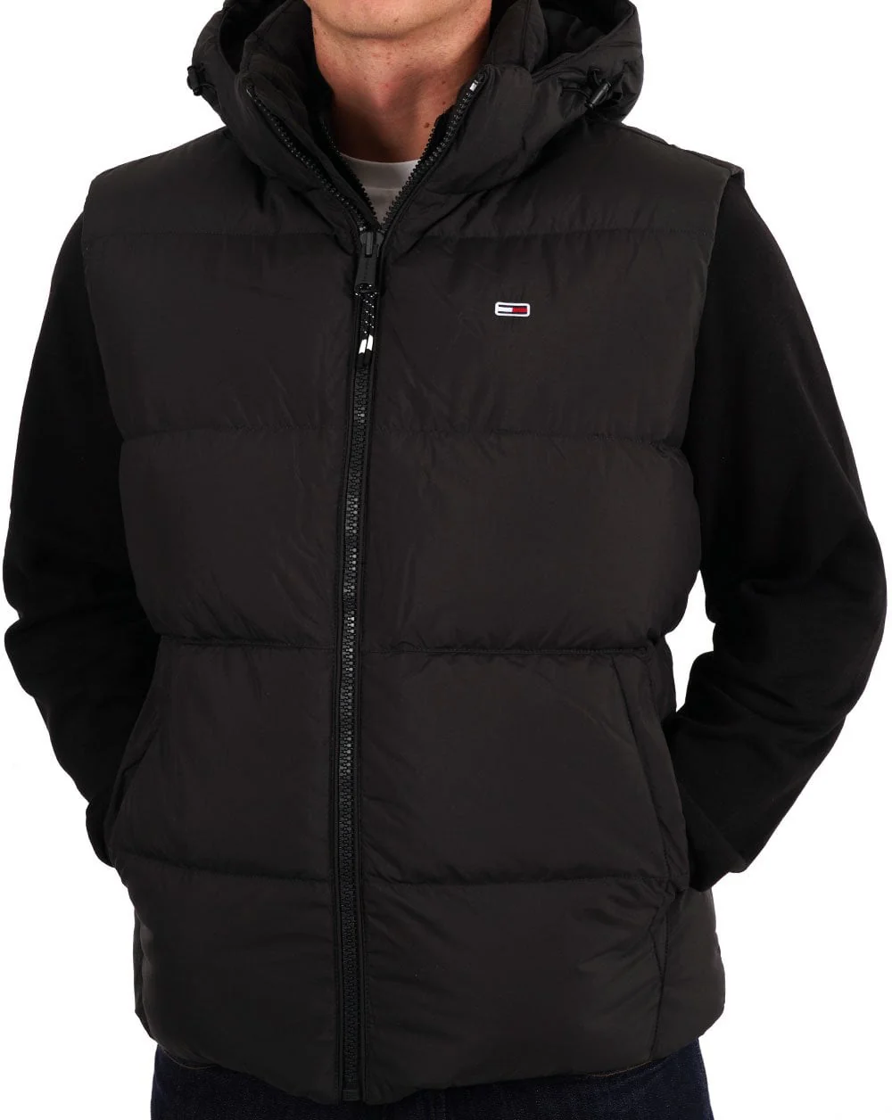 Tommy Jeans Down Hooded Vest Black - Image 3
