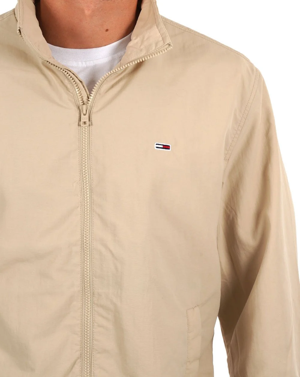 Tommy Jeans Essential Flag Patch Jacket Beige - Image 2