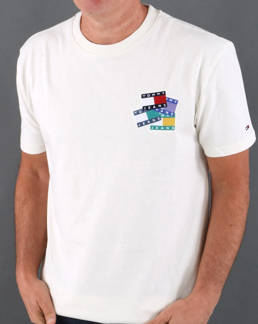 Tommy Jeans Flag Badge T-shirt Ivory