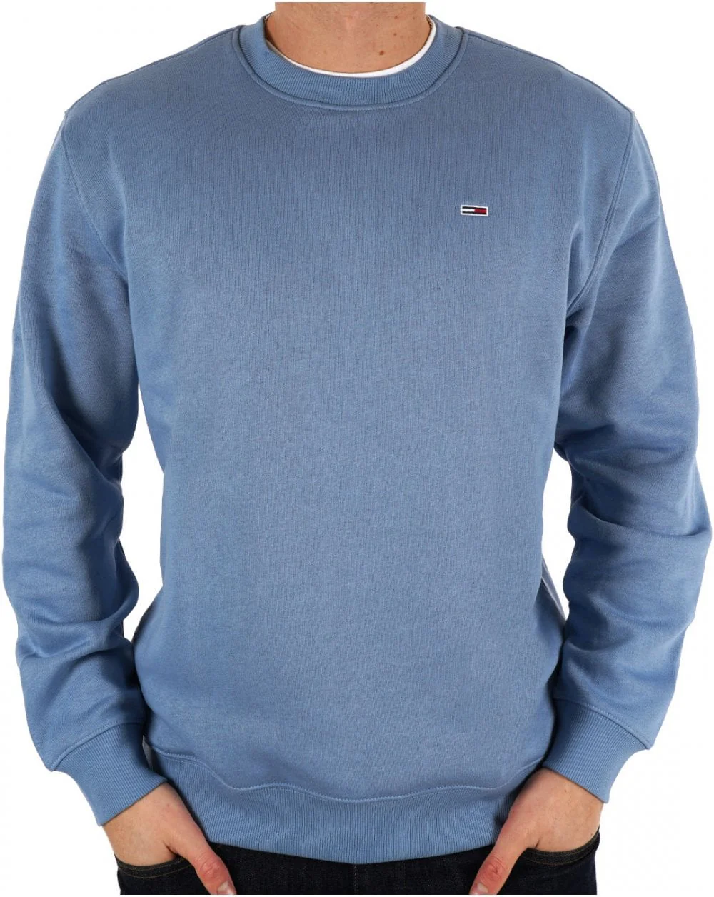 Tommy Jeans Flag Crew Sweatshirt Colorado Blue