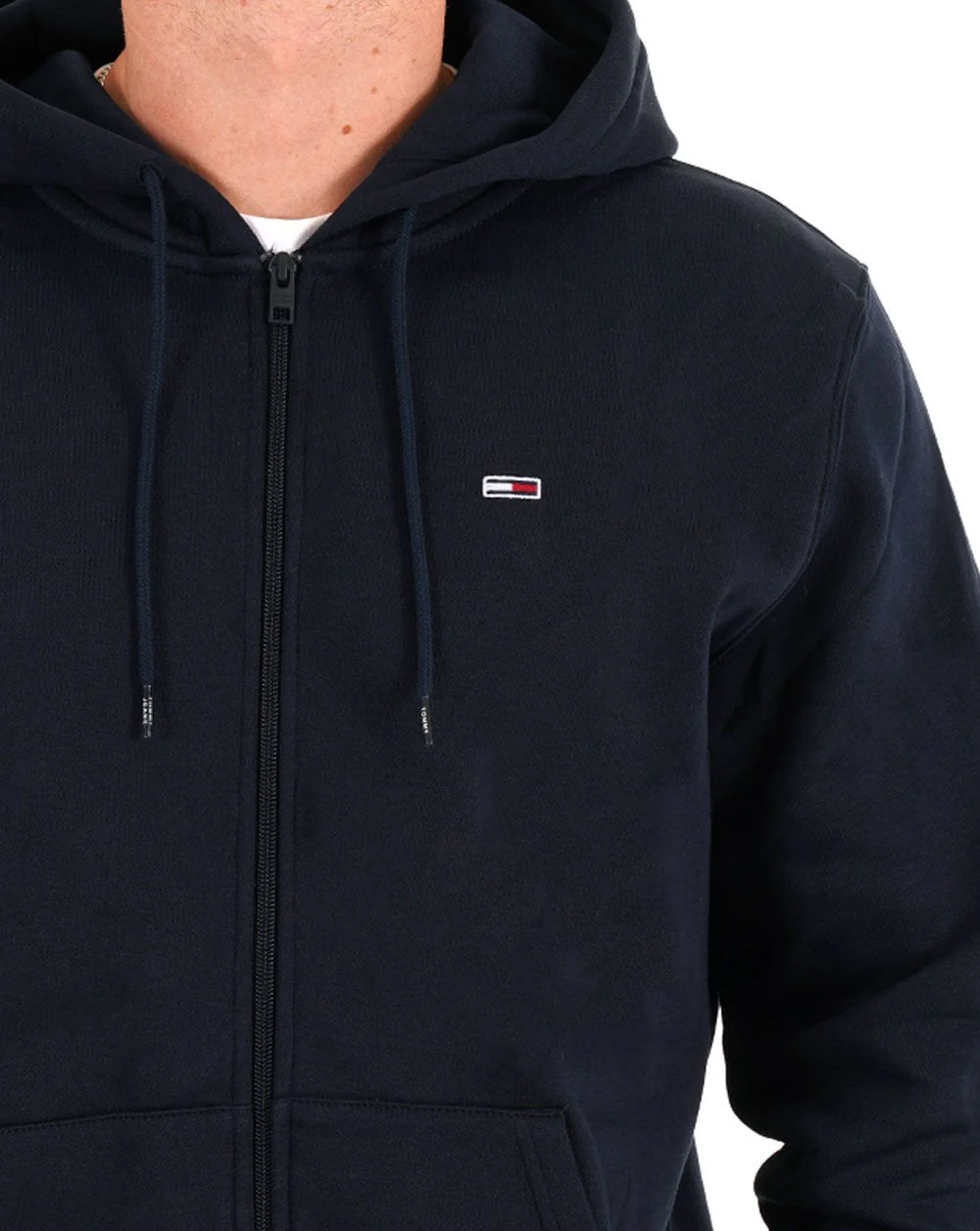 Tommy Jeans Flag Patch FZ Hoodie Navy - Image 2