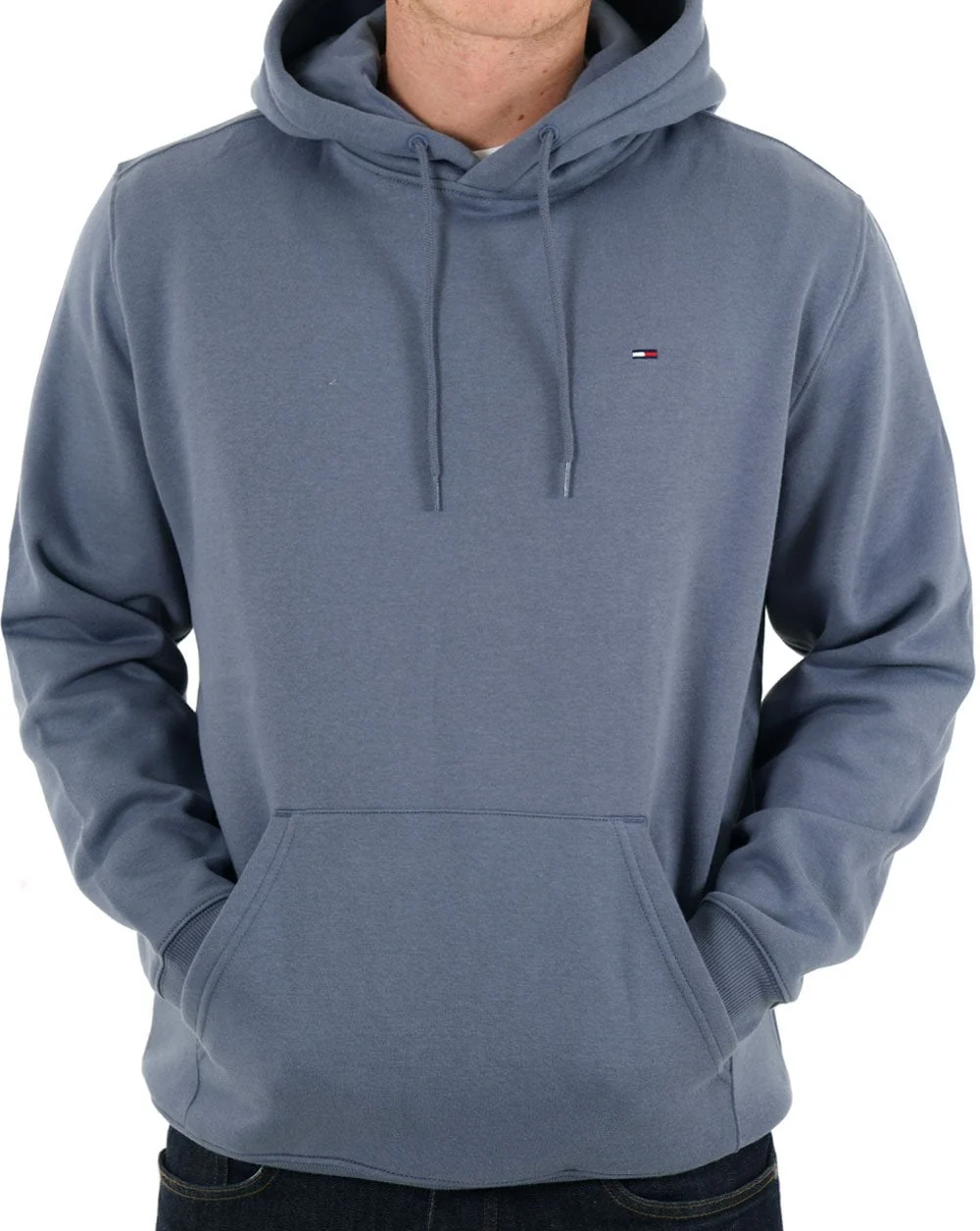 Tommy Jeans Flag Patch Hoodie Blue - Image 3