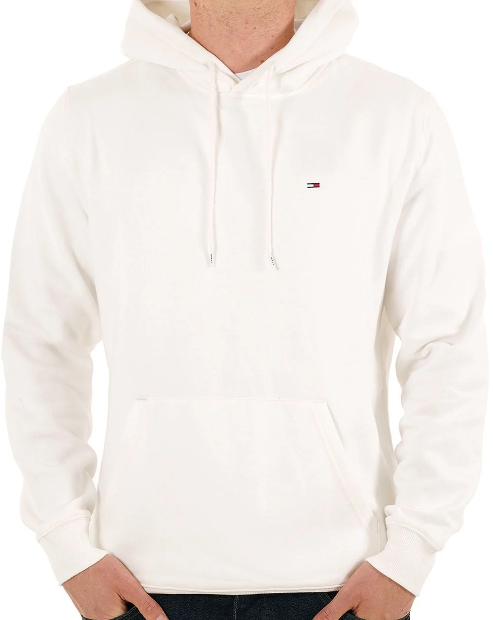 Tommy Jeans Flag Patch Hoodie Ecru