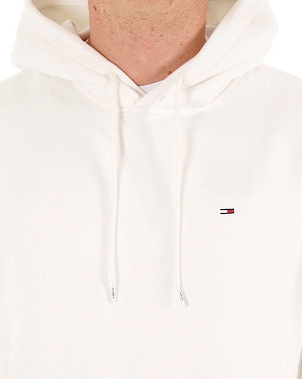 Tommy Jeans Flag Patch Hoodie Ecru - Image 2