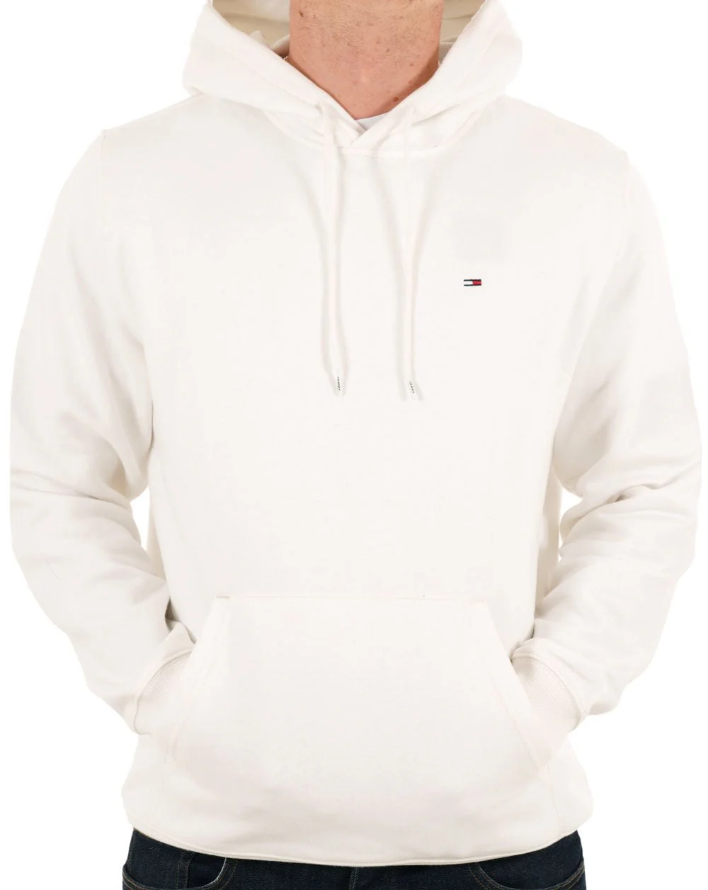 Tommy Jeans Flag Patch Hoodie Ecru - Image 3