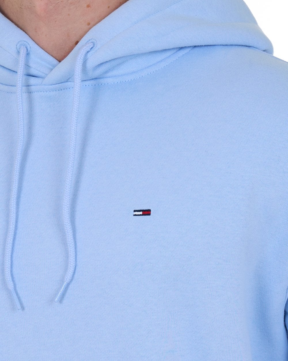 Tommy Jeans Flag Patch Hoodie Light Blue - Image 4