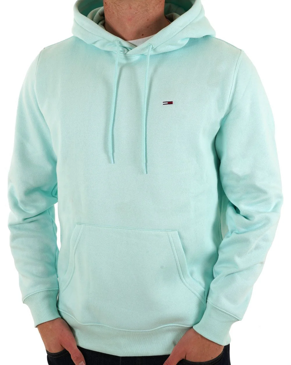 Tommy Jeans Flag Patch Hoodie Spring Mint