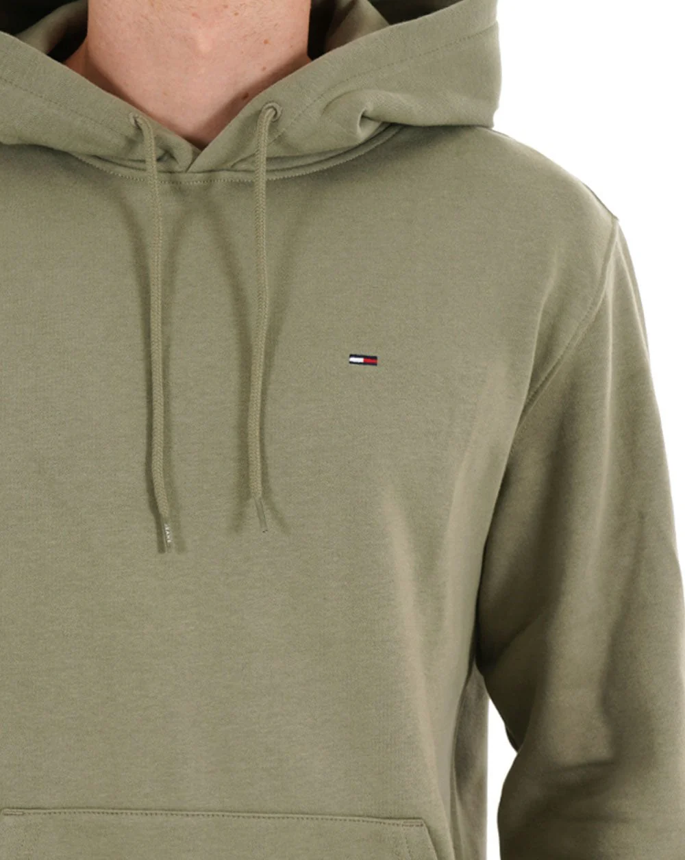 Tommy Jeans Flag Patch Hoodie Utility Sage - Image 2