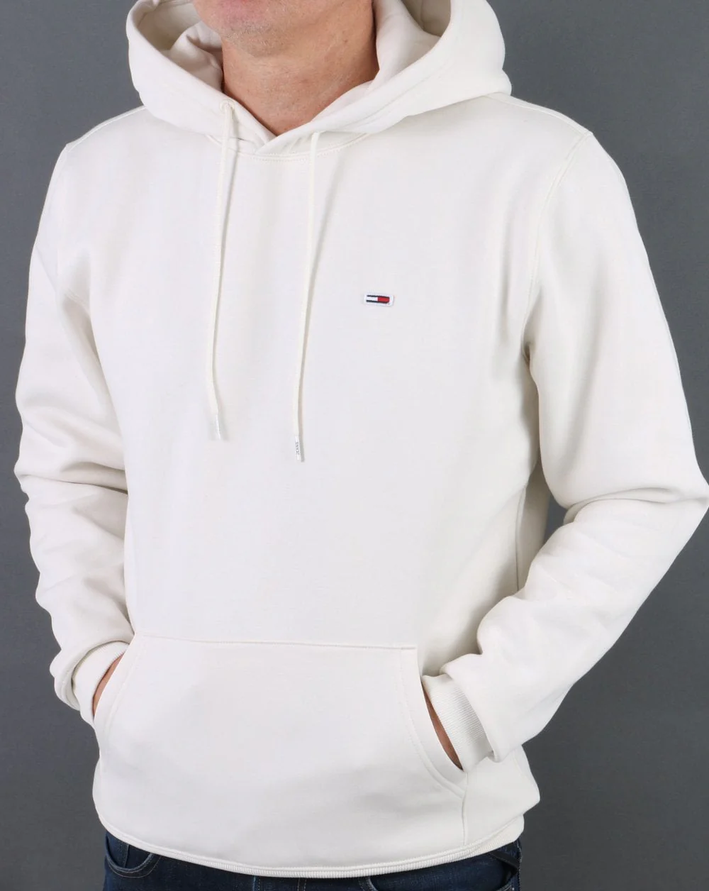 Tommy Jeans Fleece Hoody Cream - Image 3