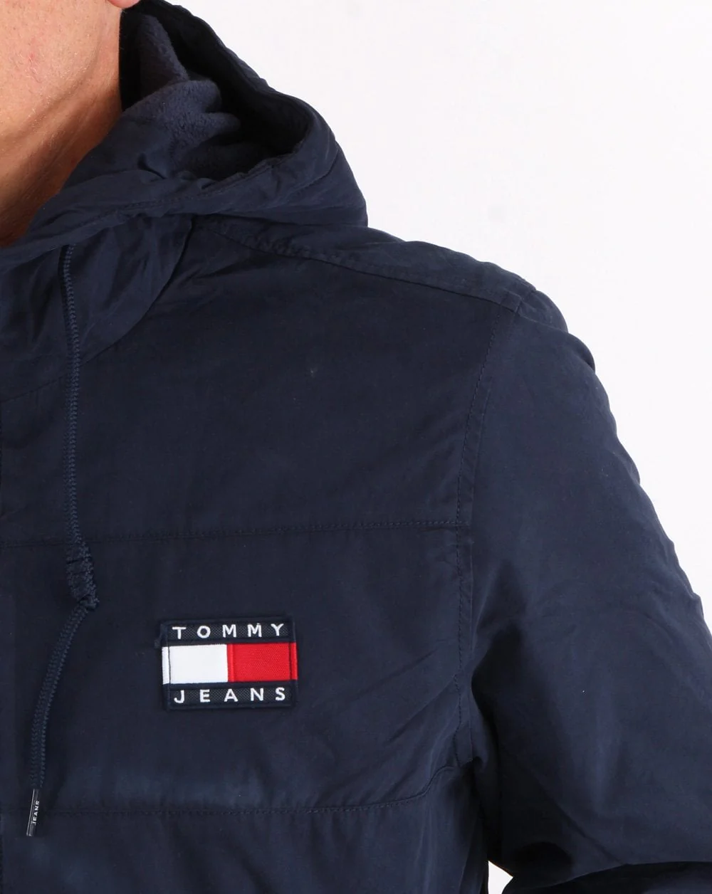 Tommy Jeans Fleece Lined Shell Jacket Navy - Image 2