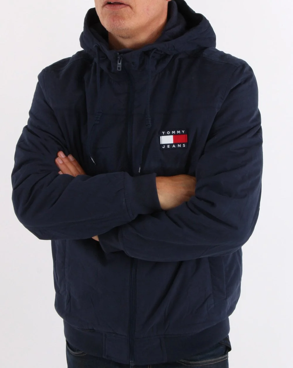 Tommy Jeans Fleece Lined Shell Jacket Navy - Image 3