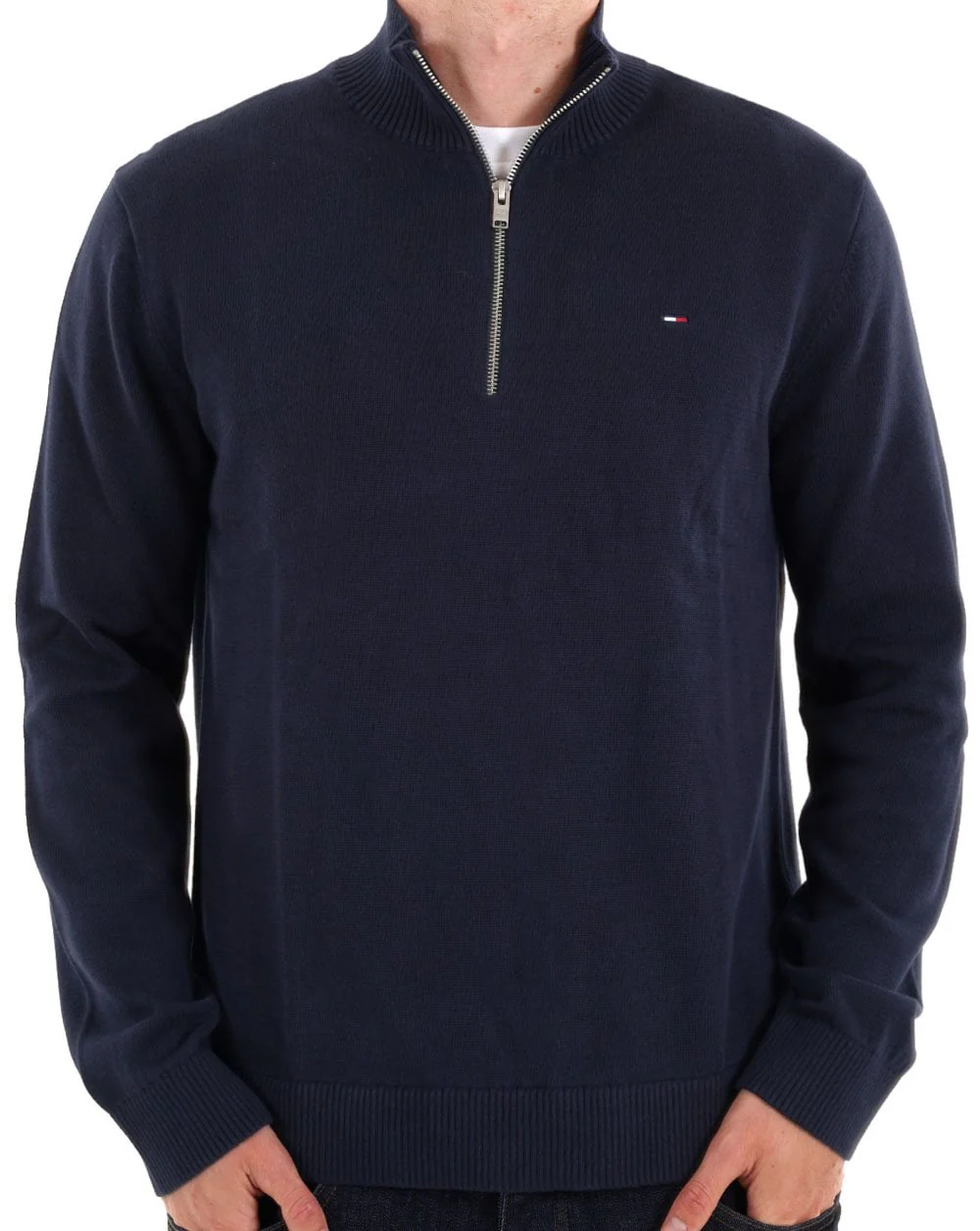 Tommy Jeans Lightweight 1/4 Knit Dark Navy - Image 3