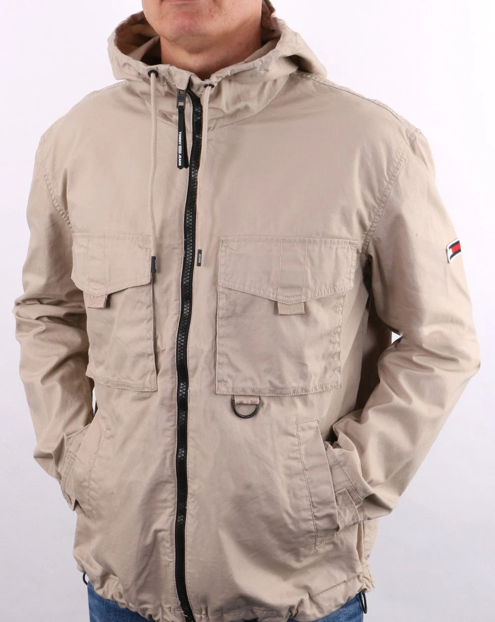 Tommy Jeans Lightweight Cotton Parka Soft Beige - Image 4