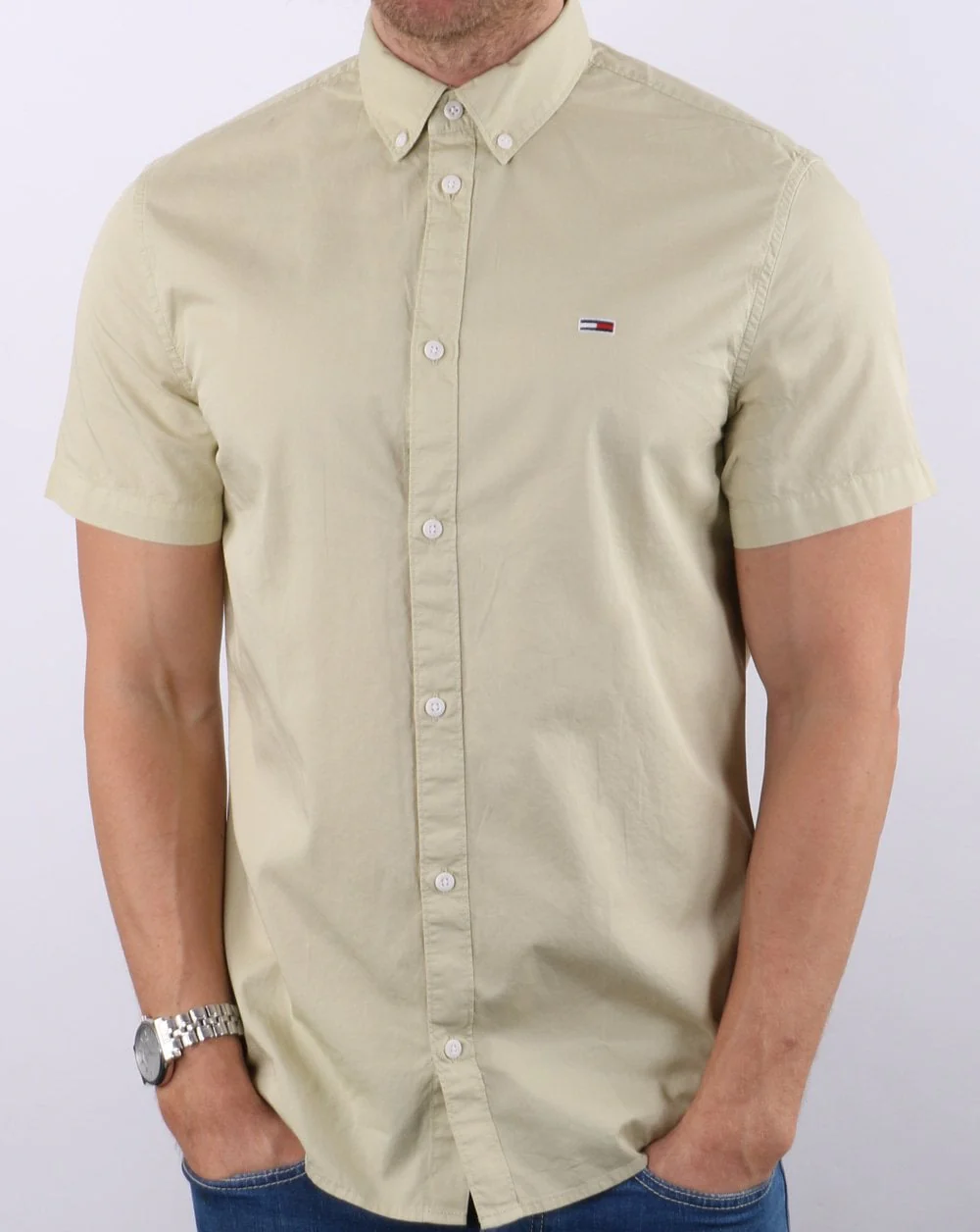 Tommy Jeans Lightweight Twill Shirt Bay Laurel