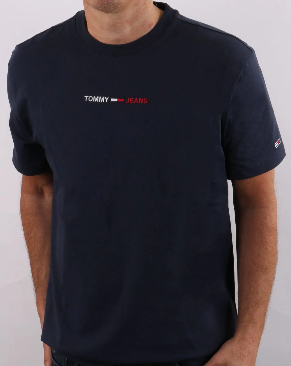 Tommy Jeans Linear Logo T-shirt Navy - Image 3