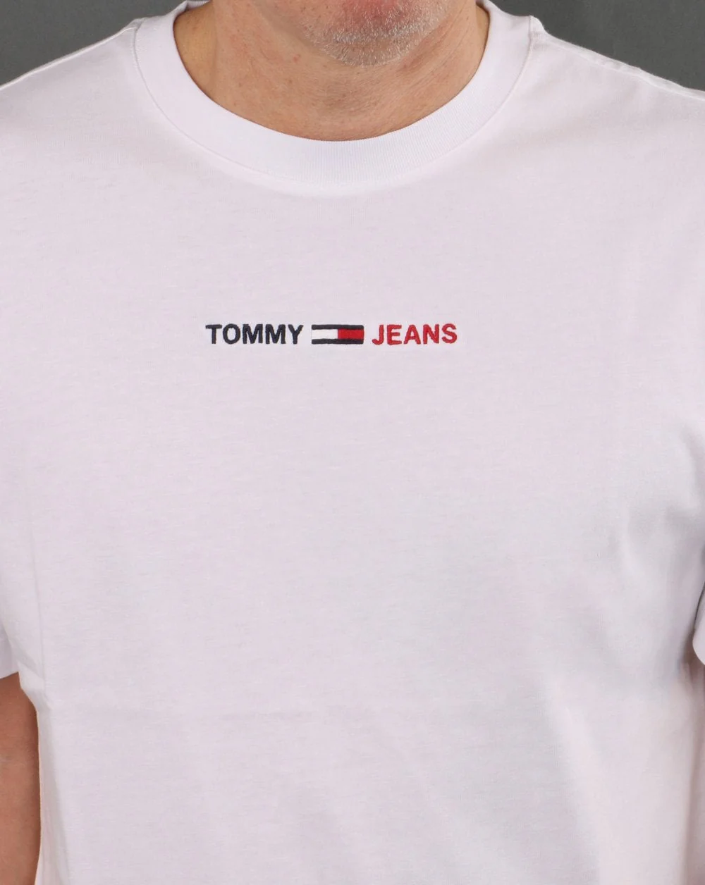 Tommy Jeans Linear Logo T-shirt White - Image 2