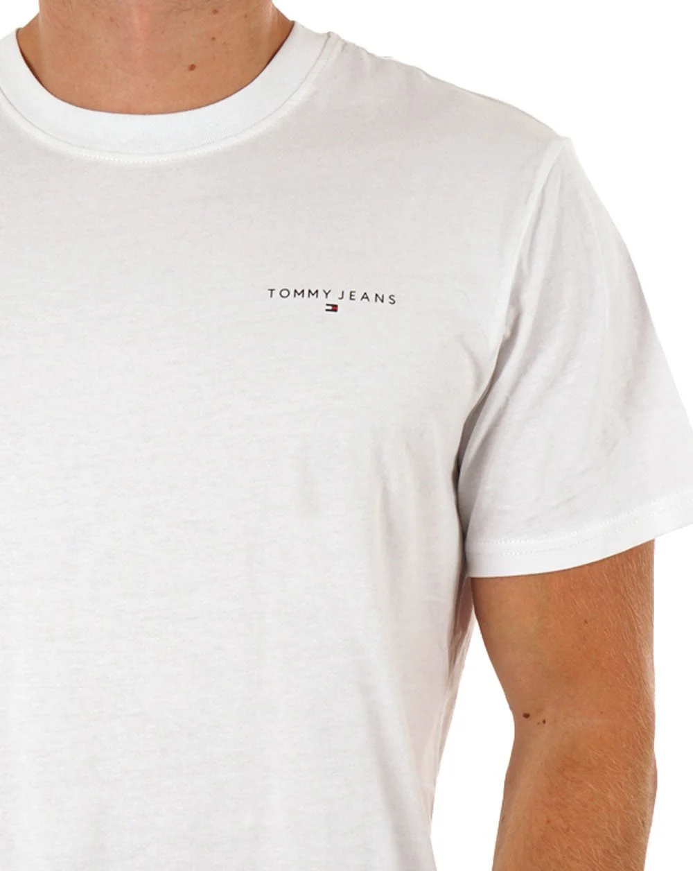 Tommy Jeans Linear Logo T-shirt White - Image 2