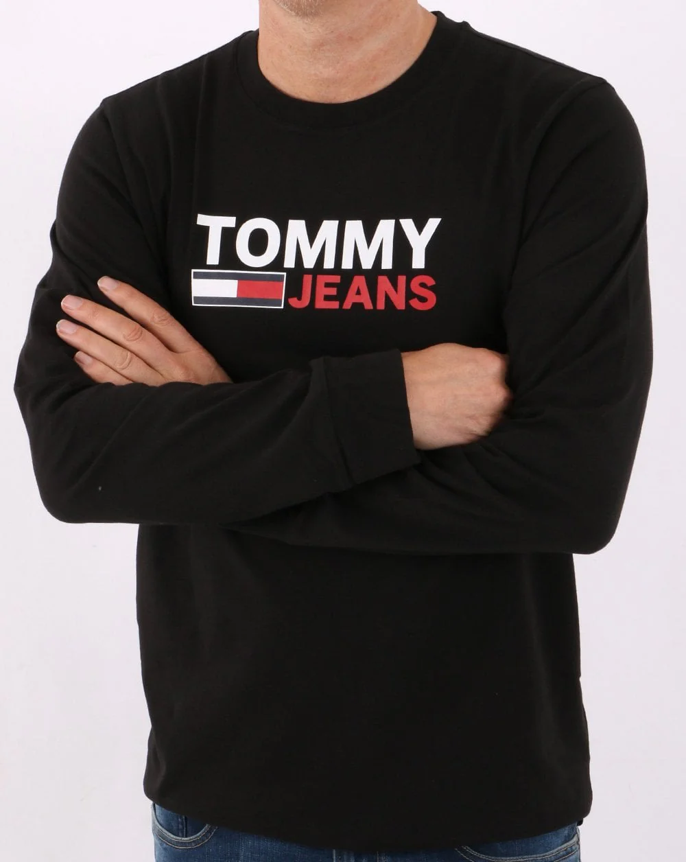 Tommy Jeans Long Sleeve Corp T-shirt Black - Image 3