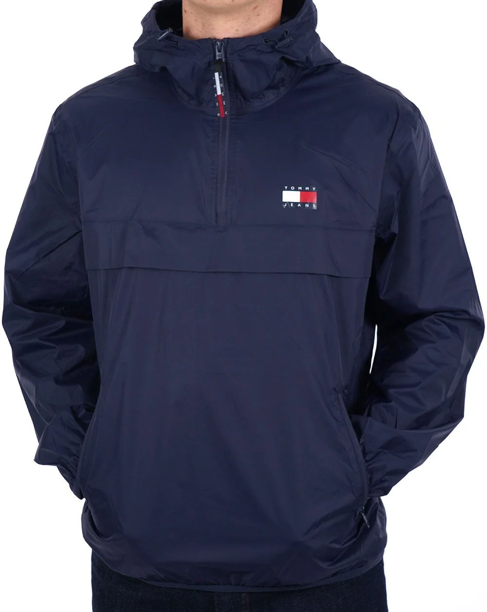 Tommy Jeans Packable Popover Chicago Windbreaker Navy - Image 3
