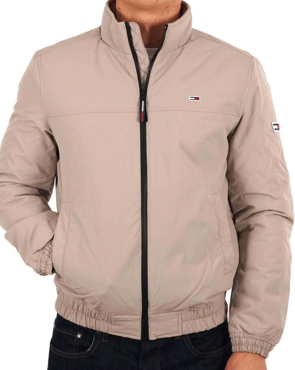 Tommy Jeans Padded Bomber Jacket Stone - Image 3